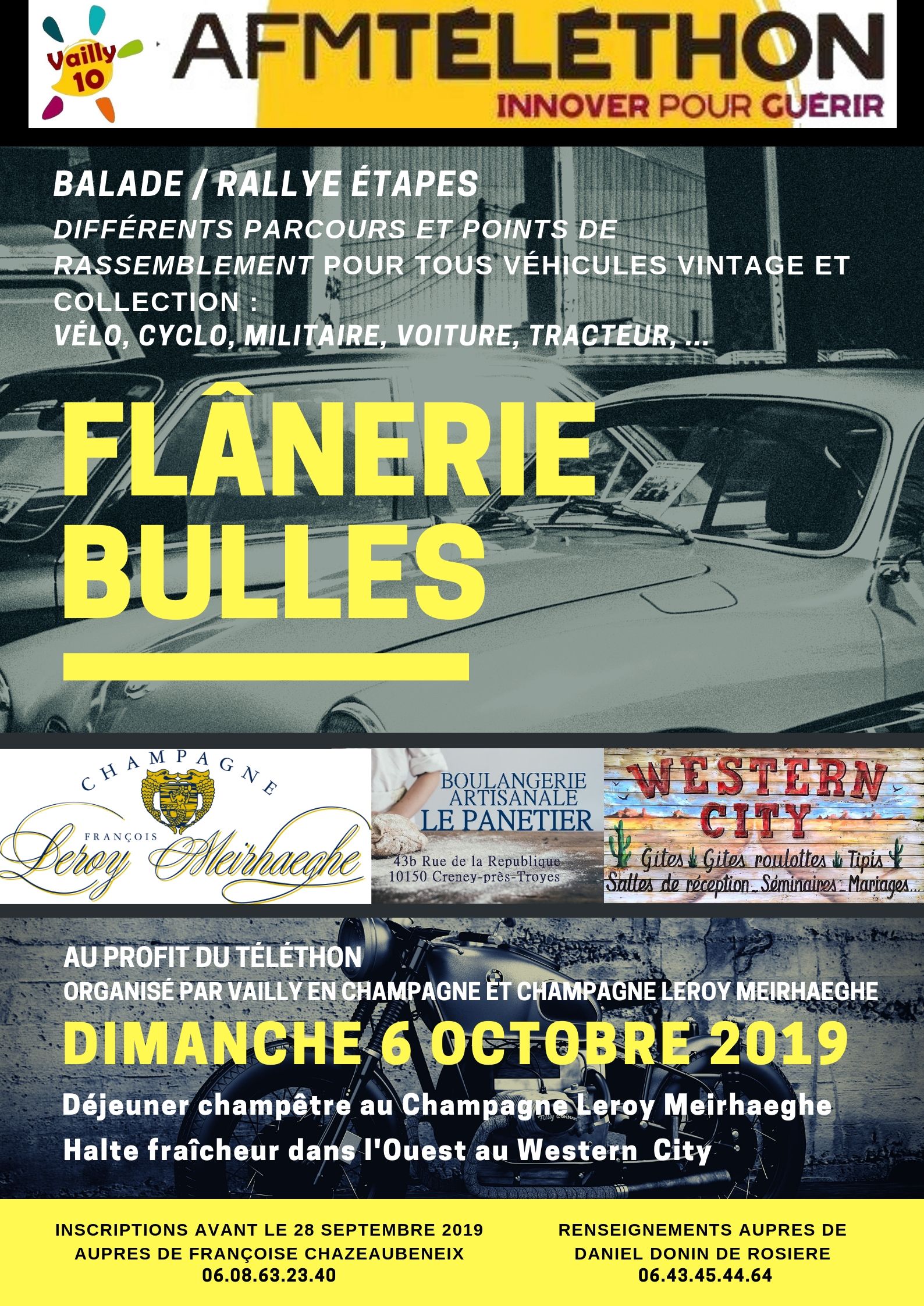 flânerie bulles champagne leroy meirhaeghe montgueux rallye véhicules vintage